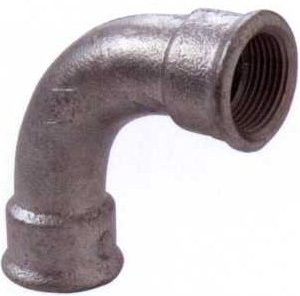 CURVA FEMEA 90o GALVANIZADA 1/2" F002
