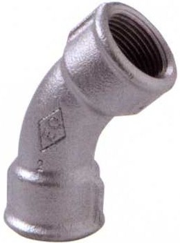 CURVA FEMEA 45o GALVANIZADA   1/2″ F041