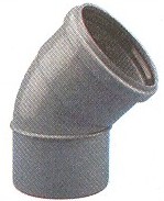 1001352 CURVA 45o DESC.90   CINZ