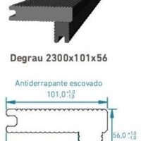 DEU22230 DEGRAU 2300x101x56 CINZ$