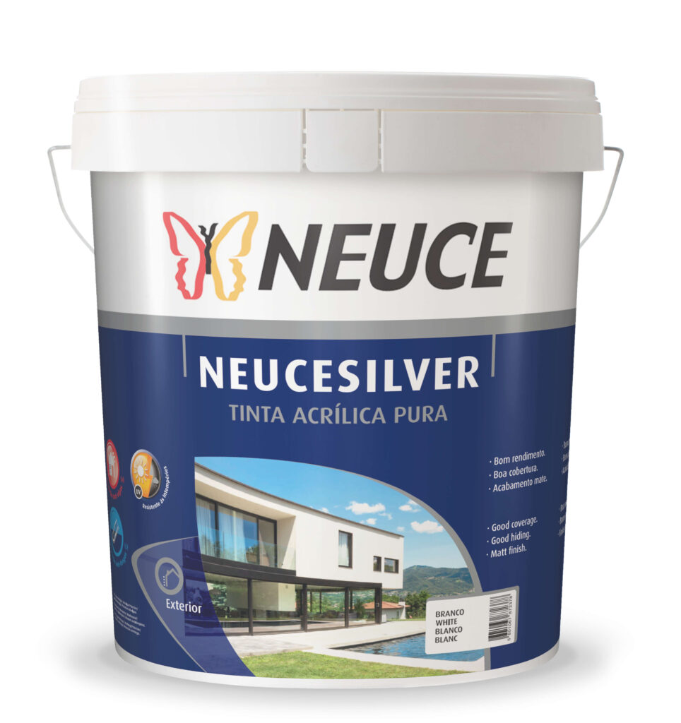 NEUCESILVER TINTA PLAST.BRANC.15L