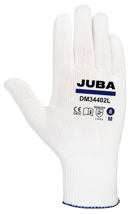 LUVA NYLON BRANC(S/BL)DM34402L/7