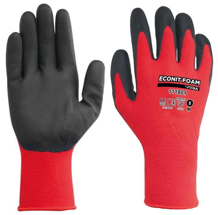 LUVA NYLON+NITRIL U/GR.H111801/8