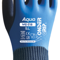 LUVA LATEX        HWG318-AQUA/7