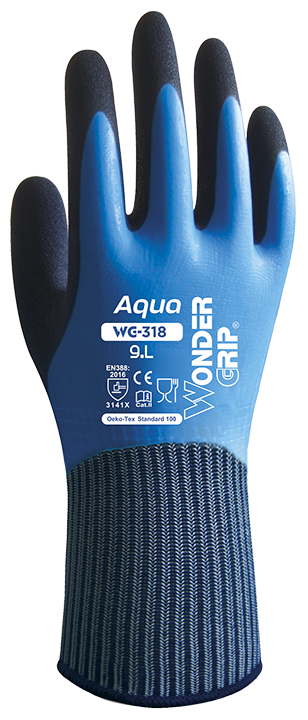 LUVA LATEX        HWG318-AQUA/10