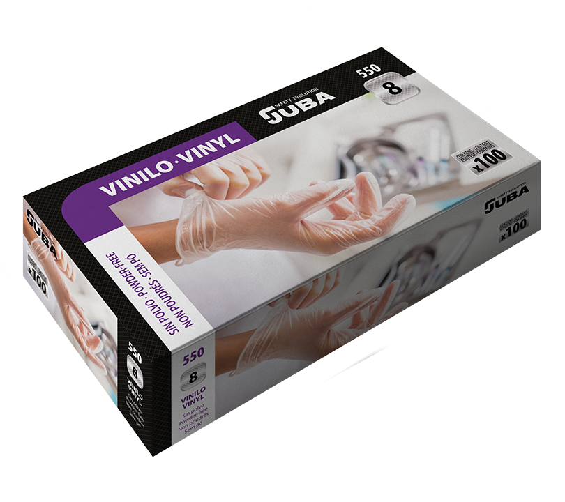 LUVA VINIL (CX.100U)S/PO 550/L-9&