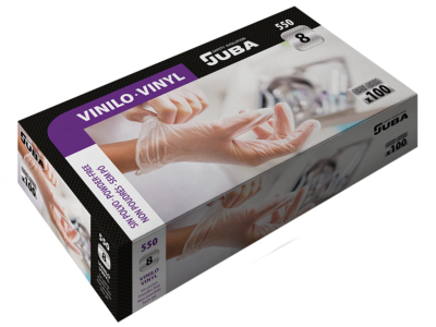 LUVA VINIL (CX.100U)S/PO 550XL10&