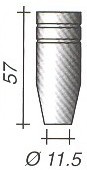 MC0022 BOCAL CONICO PLUS25 D11,5&