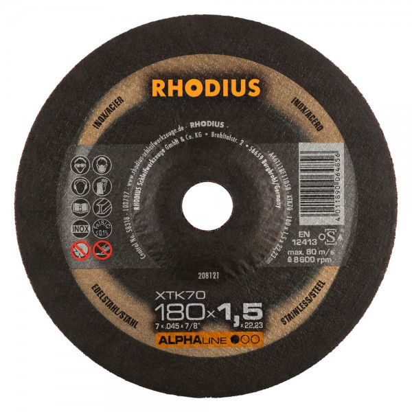 208121DISC.C/INOX 180×1,5x22XTK70
