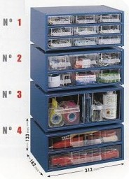 ESTANTE METAL-PLAST.AZUL 6GV N.2