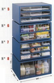 ESTANTE METAL-PLAST.AZUL 9GV N.7