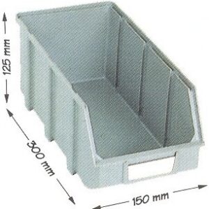 CAIXA STOCK 300x150x125 MD.B CINZ