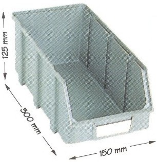 CAIXA STOCK 300x150x125 MD.B CINZ