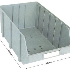 CAIXA STOCK 500x300x210 MD.D CINZ