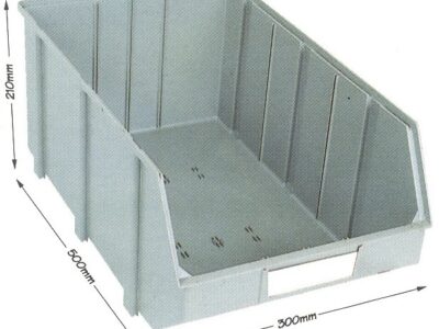 CAIXA STOCK 500x300x210 MD.D CINZ
