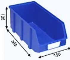 CAIXA STOCK 300x150x125 MD.B AZUL